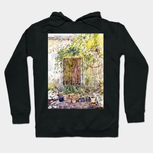 Puerta Vieja y Macetas - Old Door and pots Hoodie